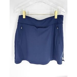 Levelwear Wayzata Country Club Navy Blue Golf Skort Womens Large‎ Zip Pockets